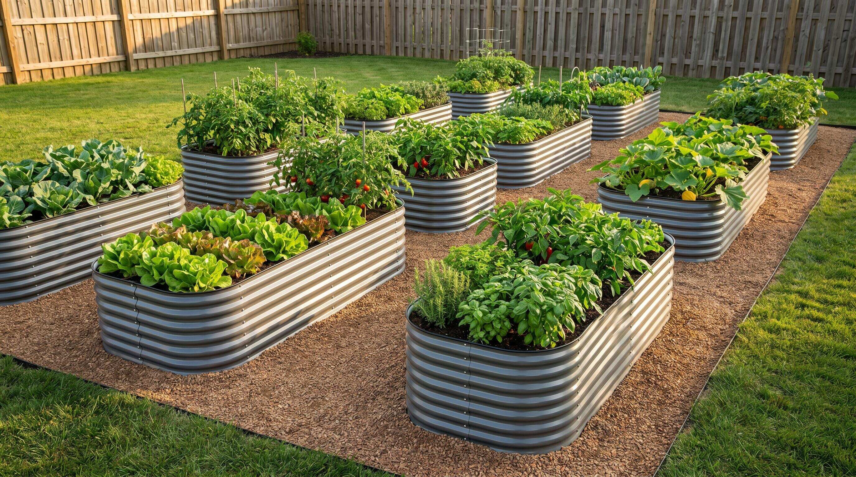 Raised bed garden layout troubleshooting and multi-bed pathway design