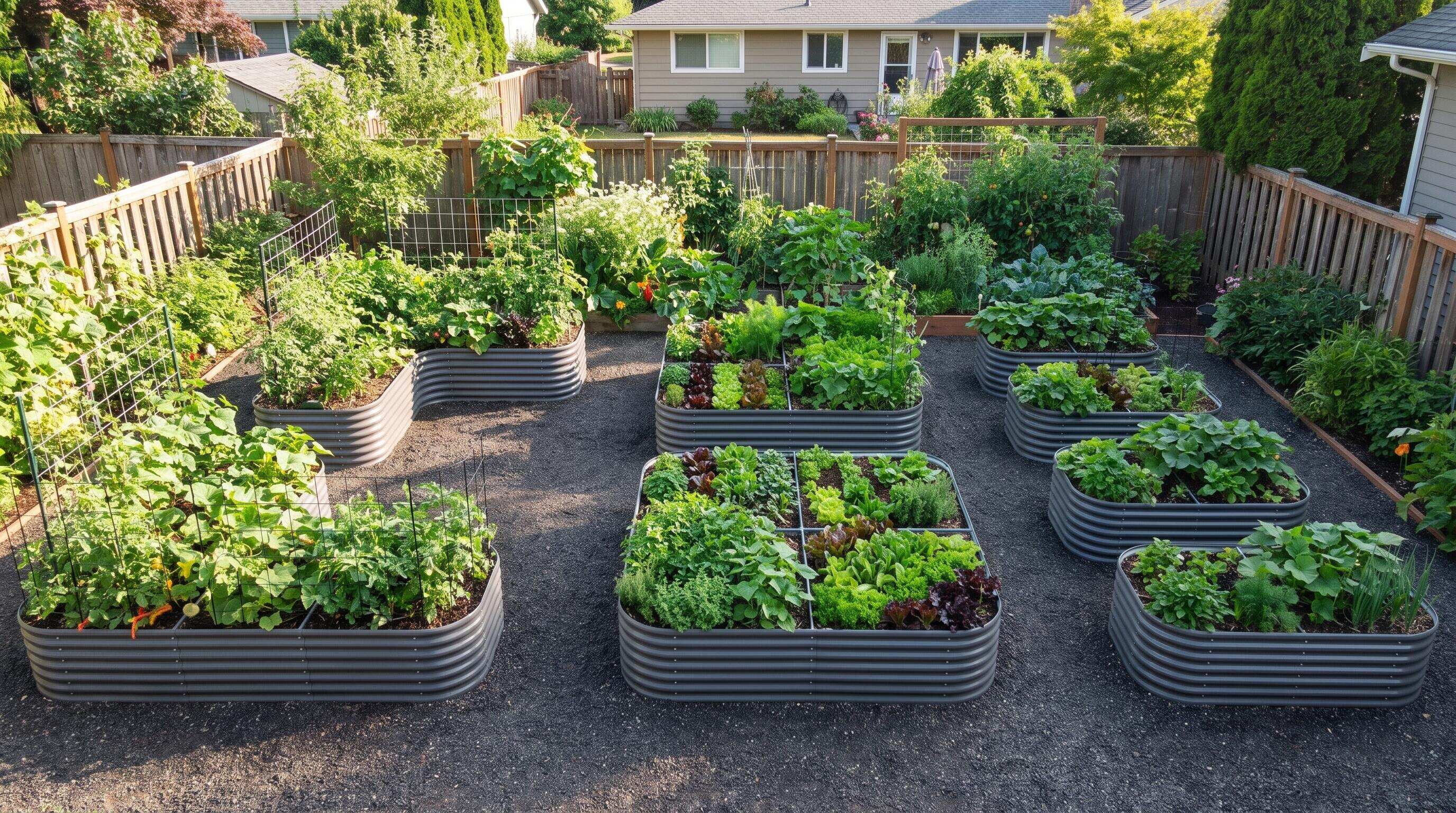 Modular raised bed planting layout options compared side by side Modular raised bed planting layout options compared side by side