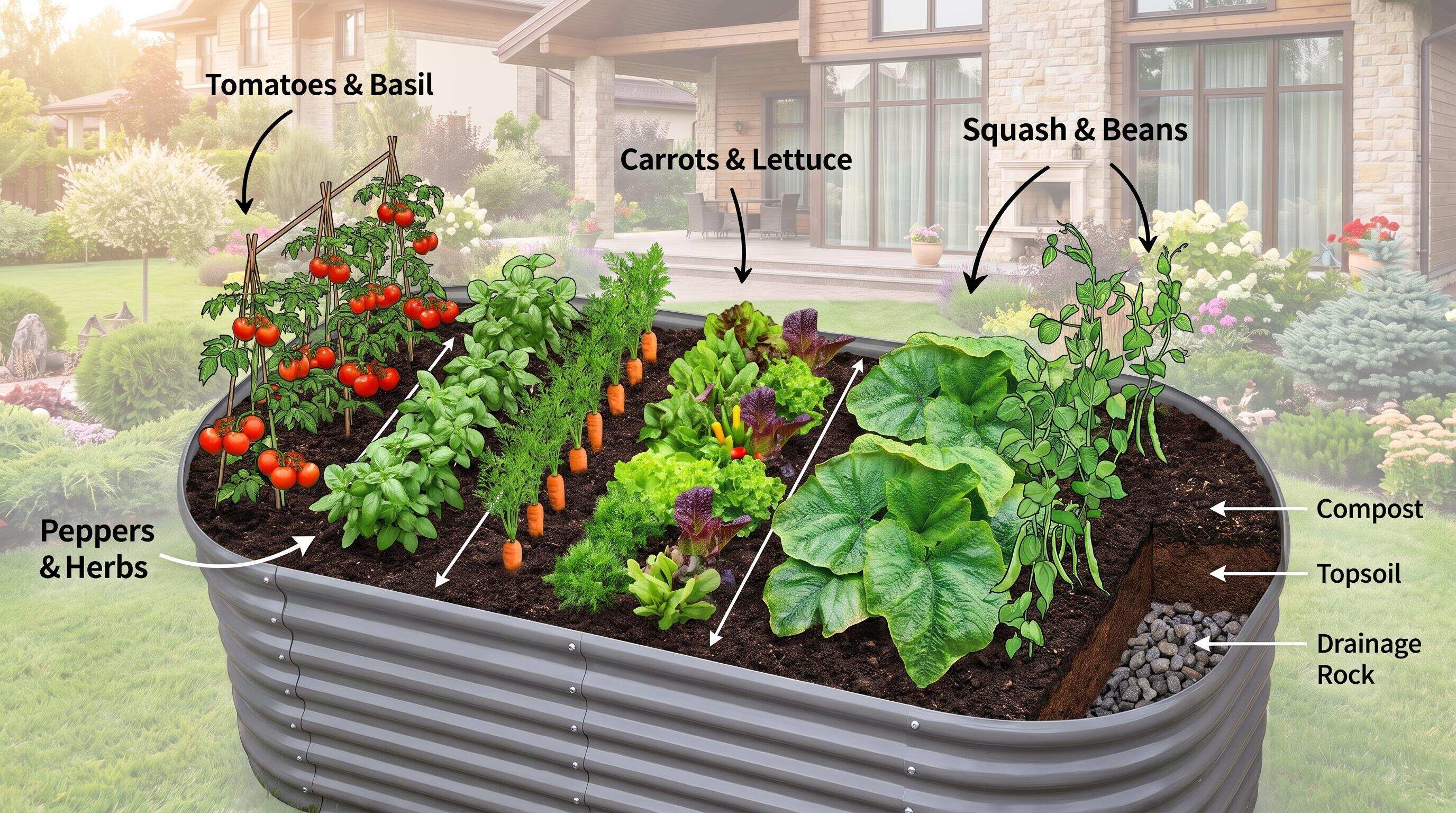 Raised bed garden layout planning guide with beginner-friendly planting zones Raised bed garden layout planning guide with beginner-friendly planting zones