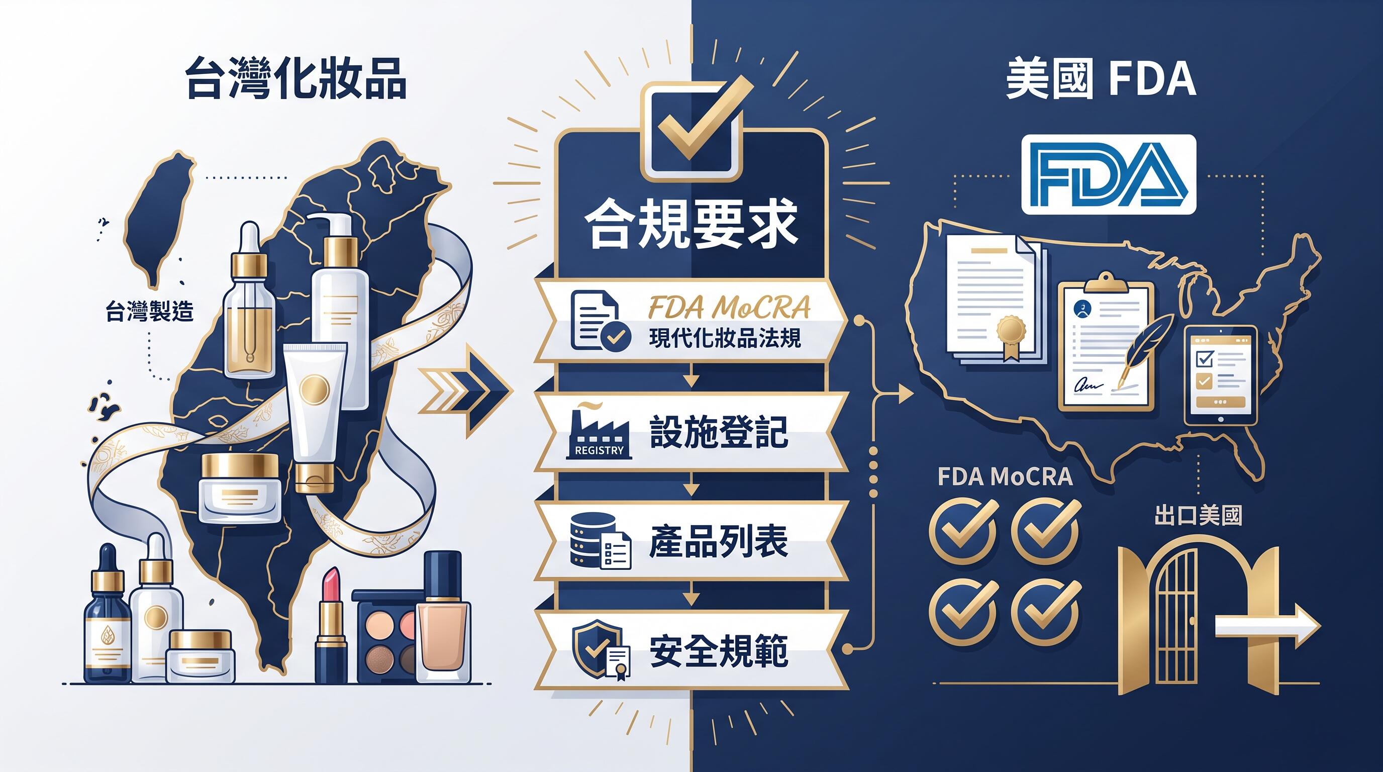 台灣化妝品出口美國MoCRA合規要求完整指南