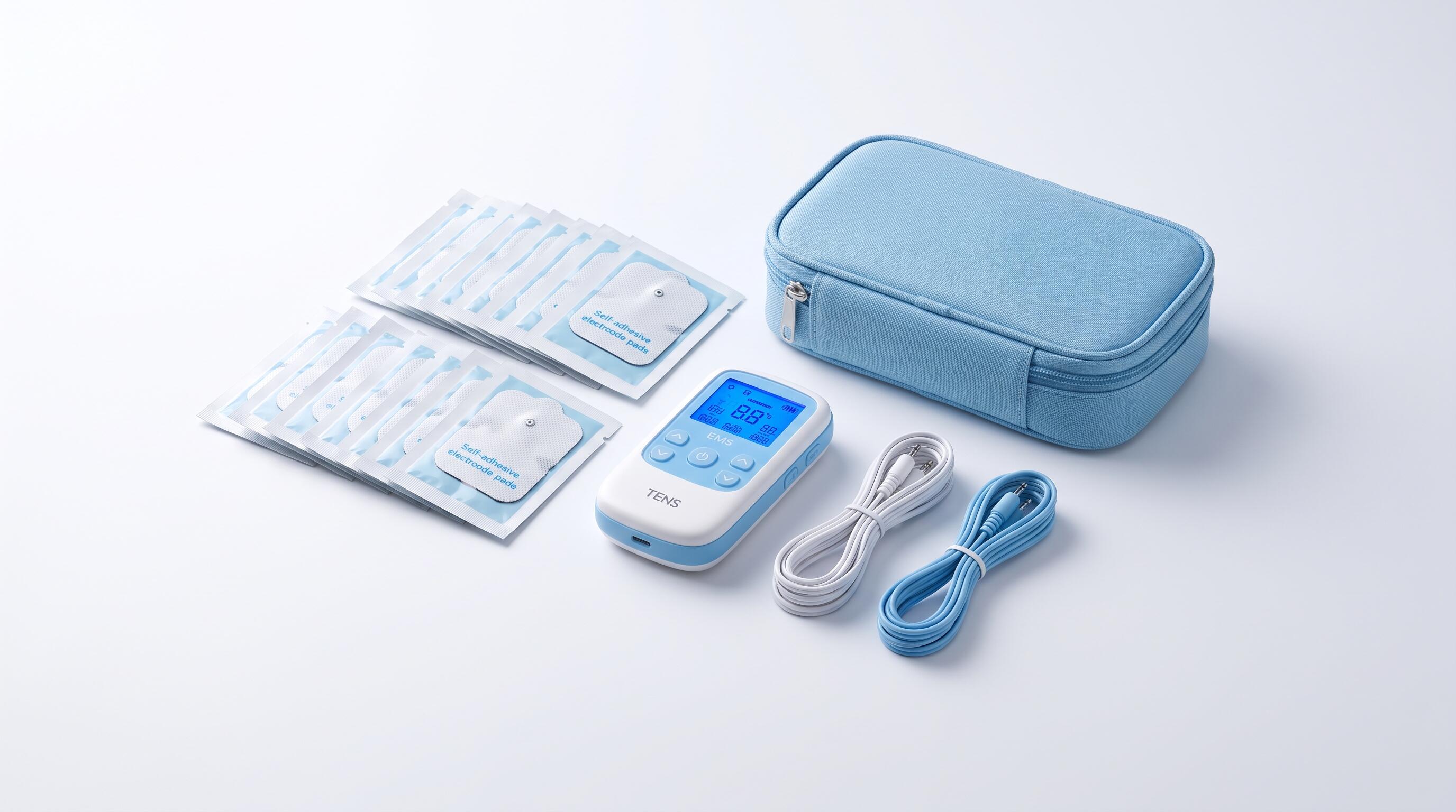 Best TENS EMS Kit with 24 Electrode Pads for Drug-Free Pain Relief and Muscle Recovery at Home