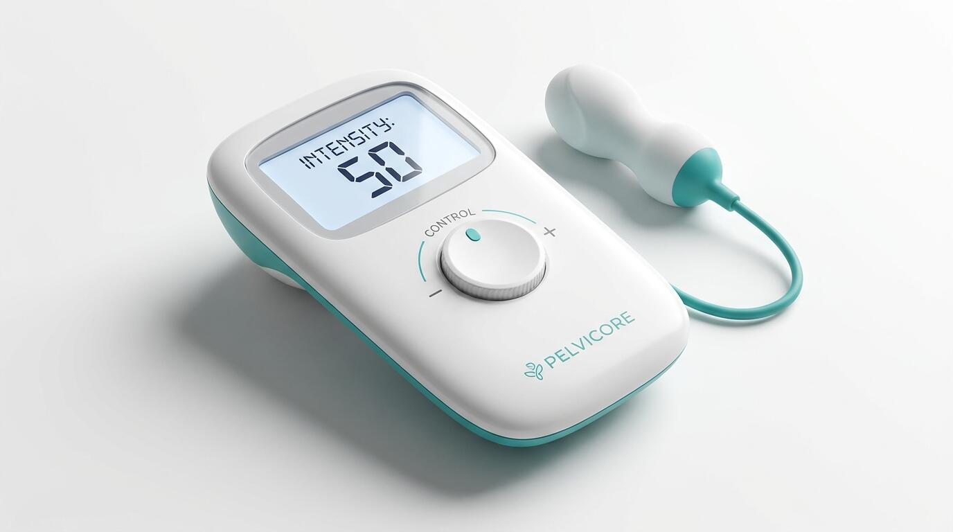 iStim Kegel trainer device with adjustable intensity controls for pelvic floor rehabilitation