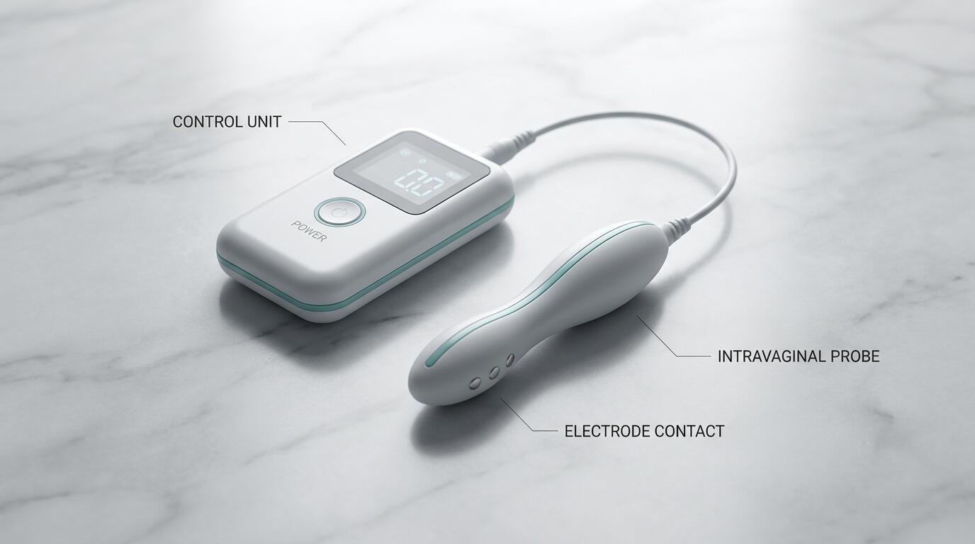 iStim EMS Kegel device with probe for at-home pelvic floor stimulation therapy