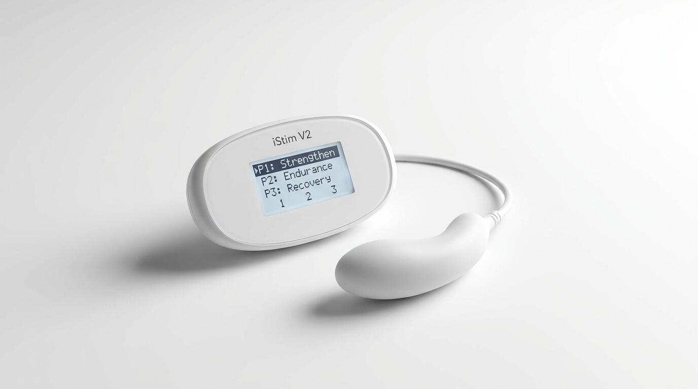 iStim V2 Kegel Trainer with preset programs for pelvic floor muscle stimulation and bladder control