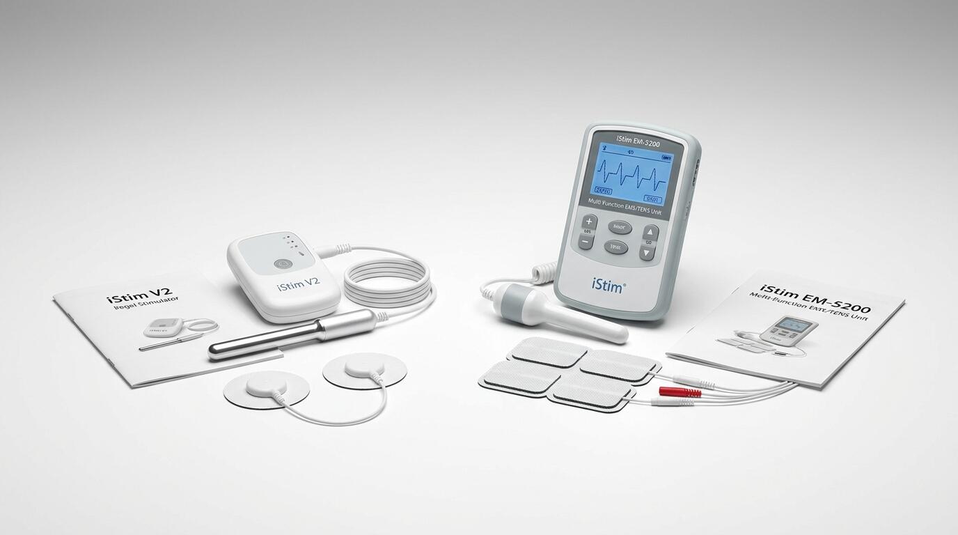 iStim V2 vs EM-5200 pelvic floor device comparison for women's pelvic health