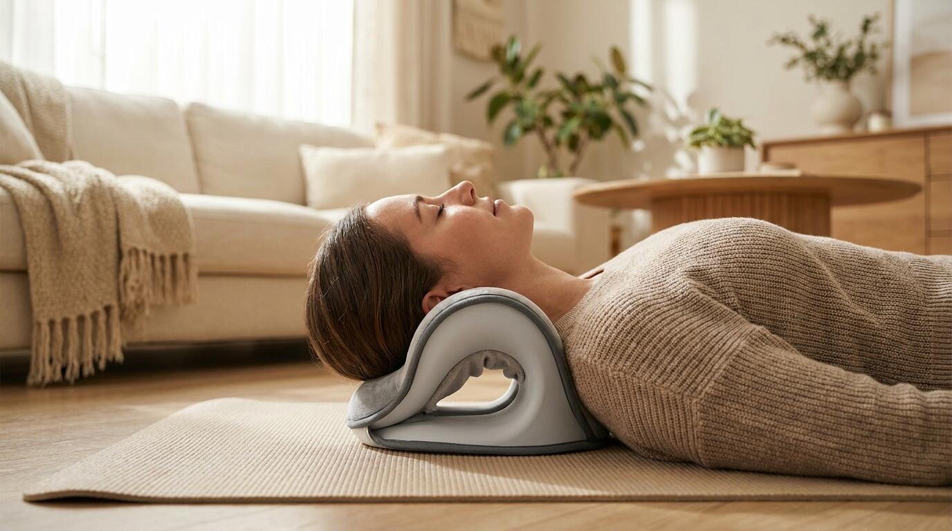 Best neck stretching device for at-home use showing ergonomic cervical support and relief tools