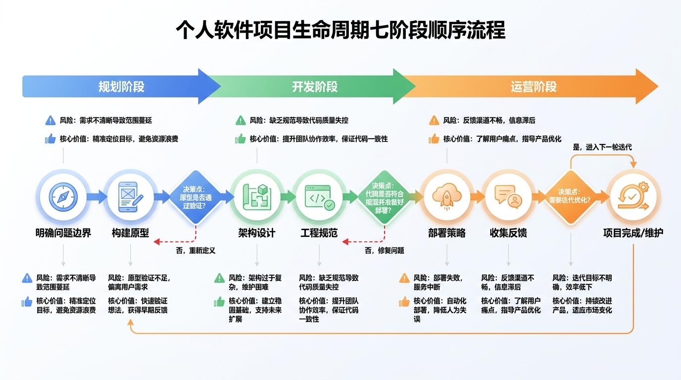 项目落地阶段对比与关键决策节点示意图
