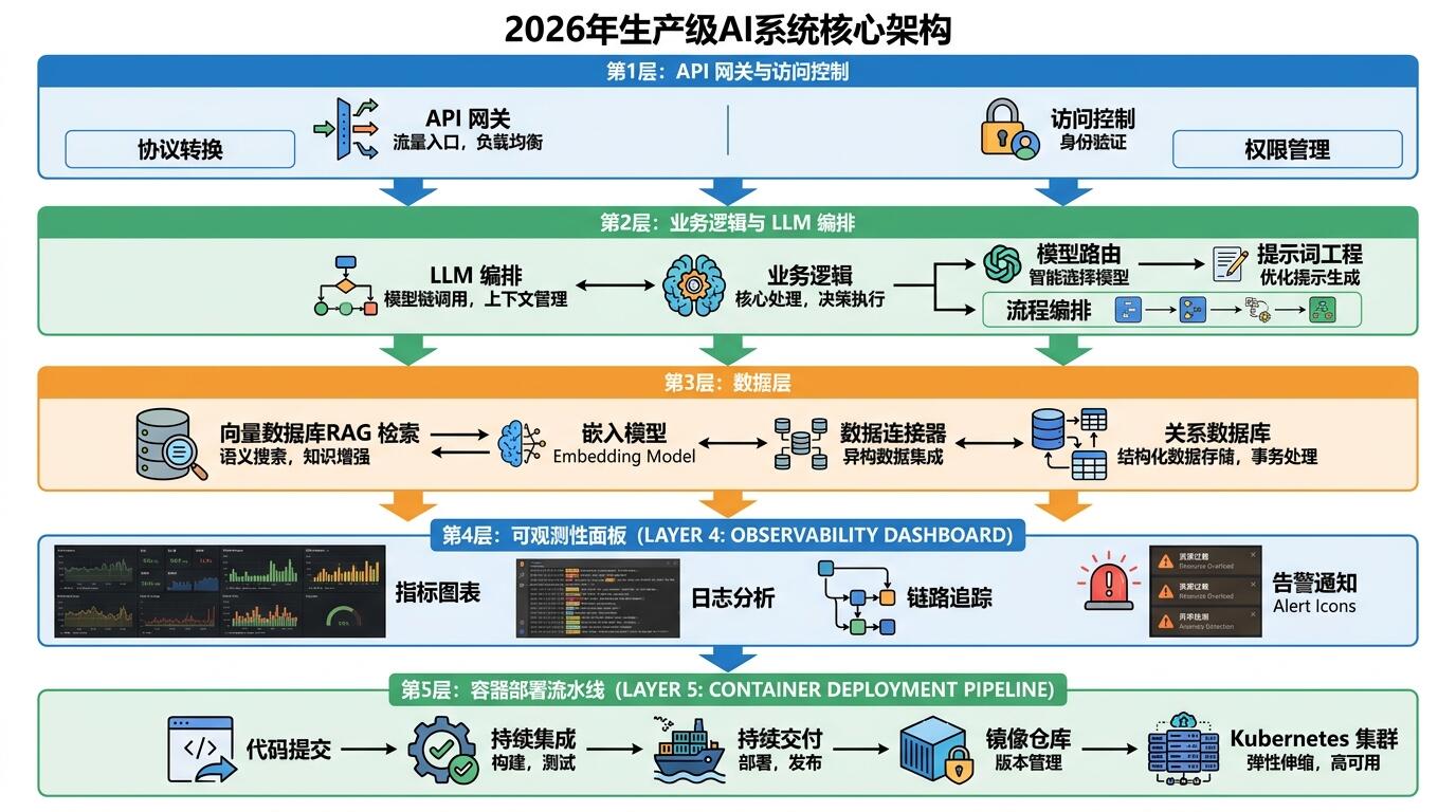 AI架构设计框架示意图