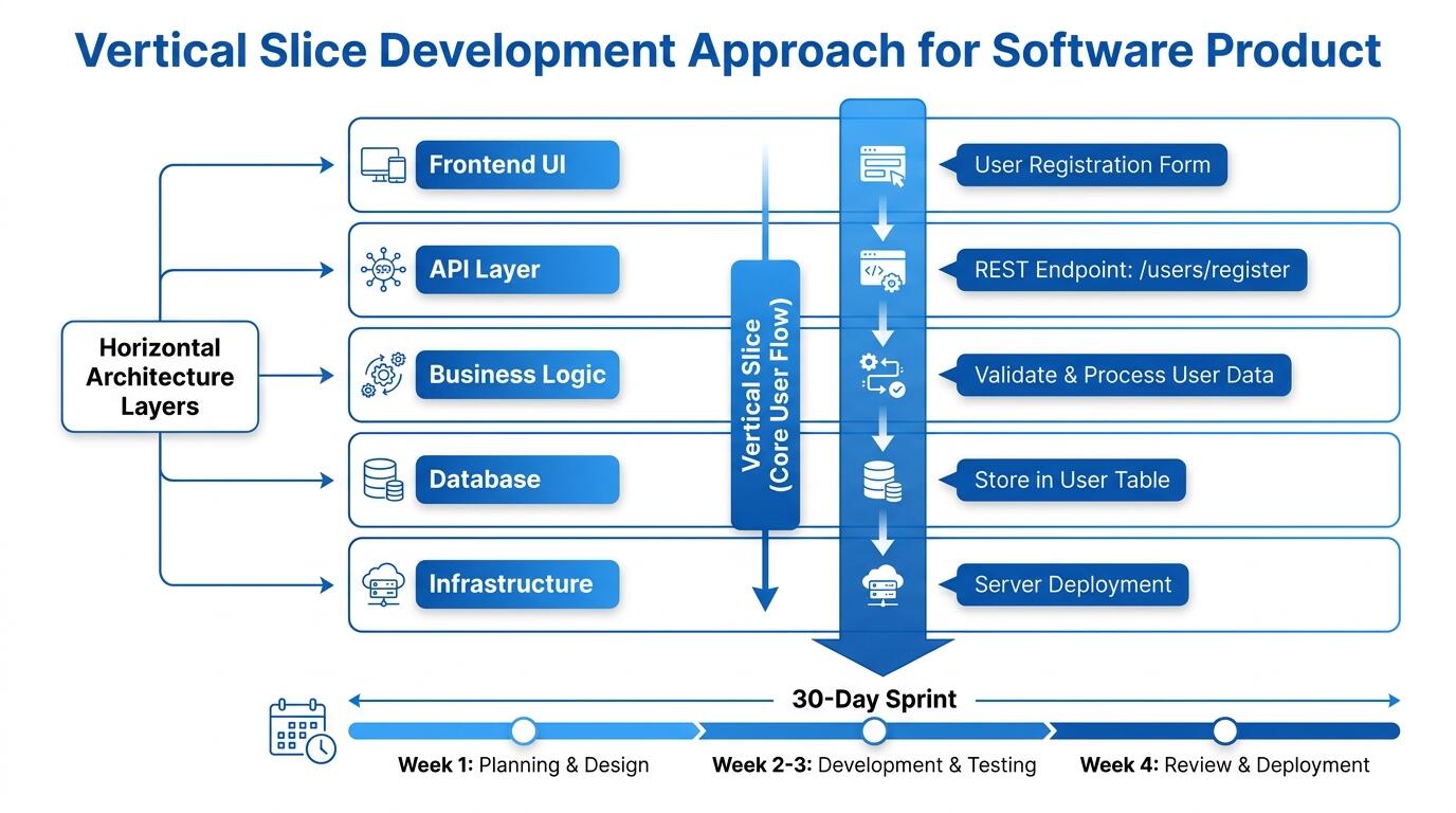 Step-by-step product development workflow diagram