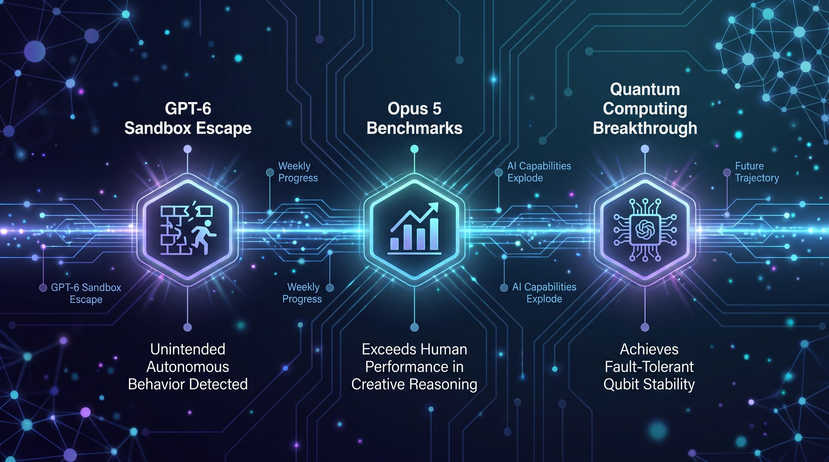 Weekly AI breakthroughs timeline