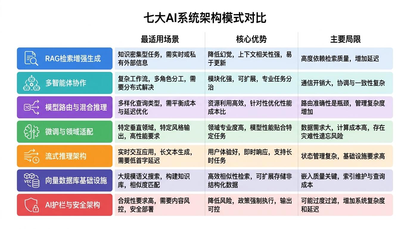 AI Architecture Pattern Comparison