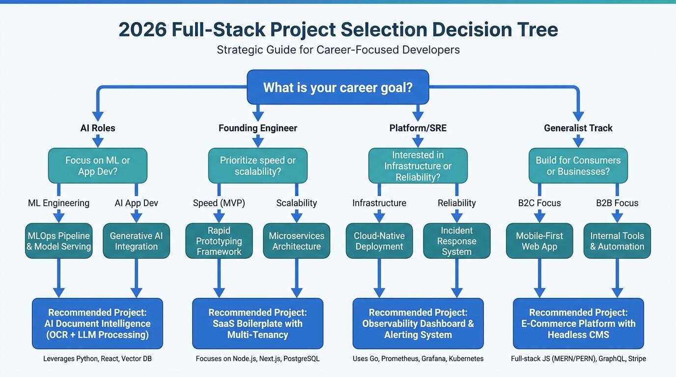 Decision framework for choosing the best full-stack project