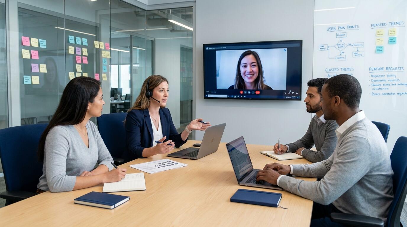 Structured customer discovery session for product validation