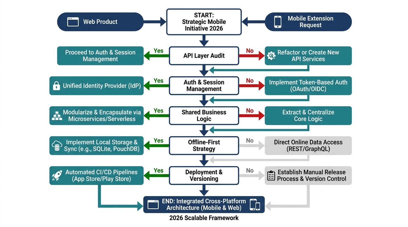Mobile architecture decision framework for full-stack teams extending web products in 2026