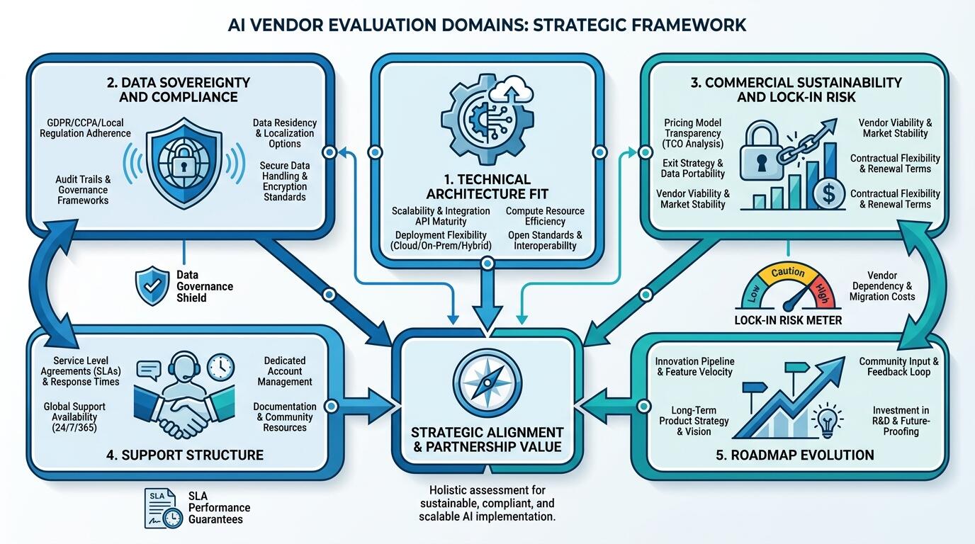 Advanced AI vendor evaluation framework diagram