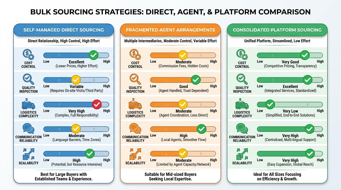 Bulk Sourcing Strategy Comparison