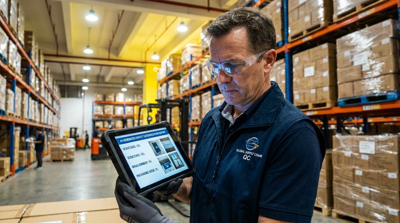 AI tools and human expertise working together in 1688 cross-border sourcing and quality inspection