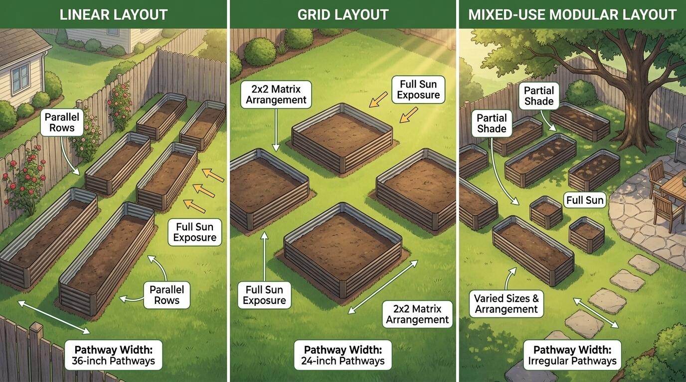 Raised Bed Garden Layouts Compared Raised Bed Garden Layouts Compared