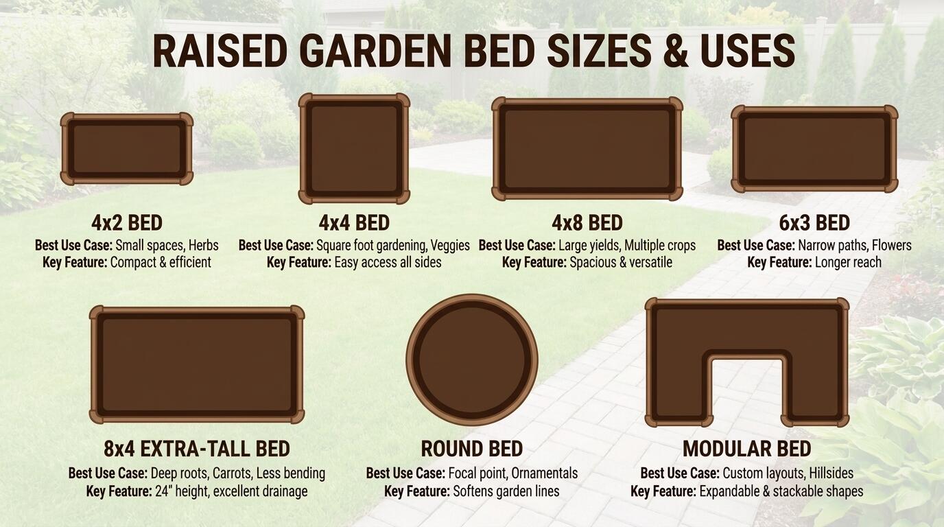 Raised bed garden layout comparison chart for beginner gardeners Raised bed garden layout comparison chart for beginner gardeners