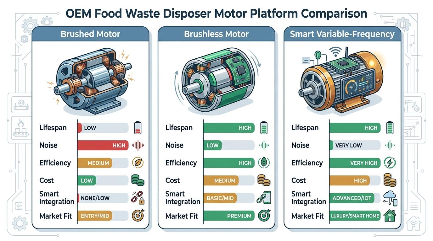 Brushed vs. Brushless Food Waste Disposers: Which Motor Type Fits Your 2026 Product Line?