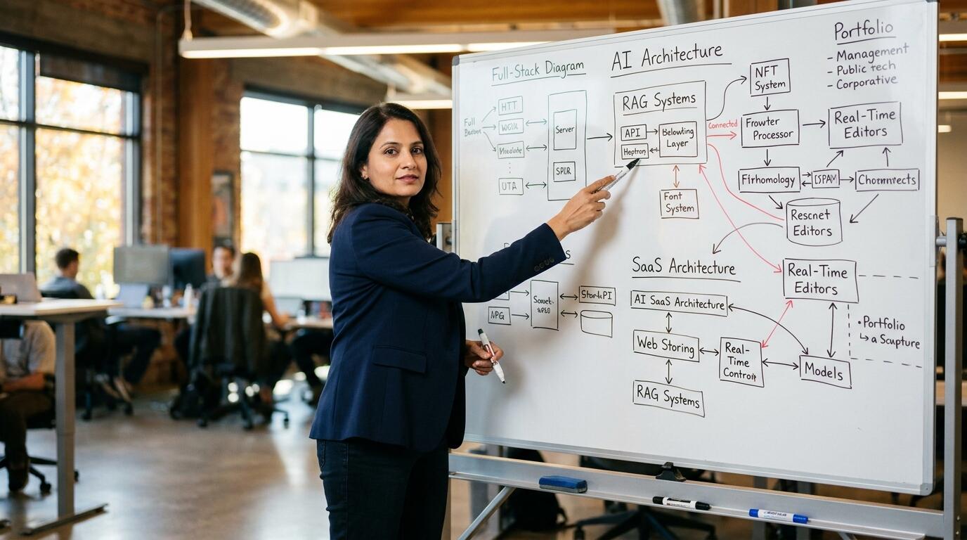 Developer choosing a full-stack project type for skill development and career growth this fall