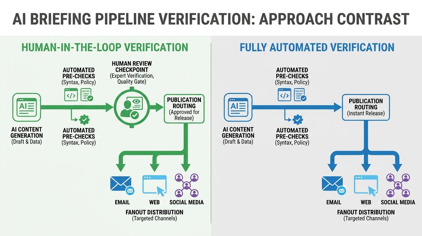 AI briefing pipeline stages
