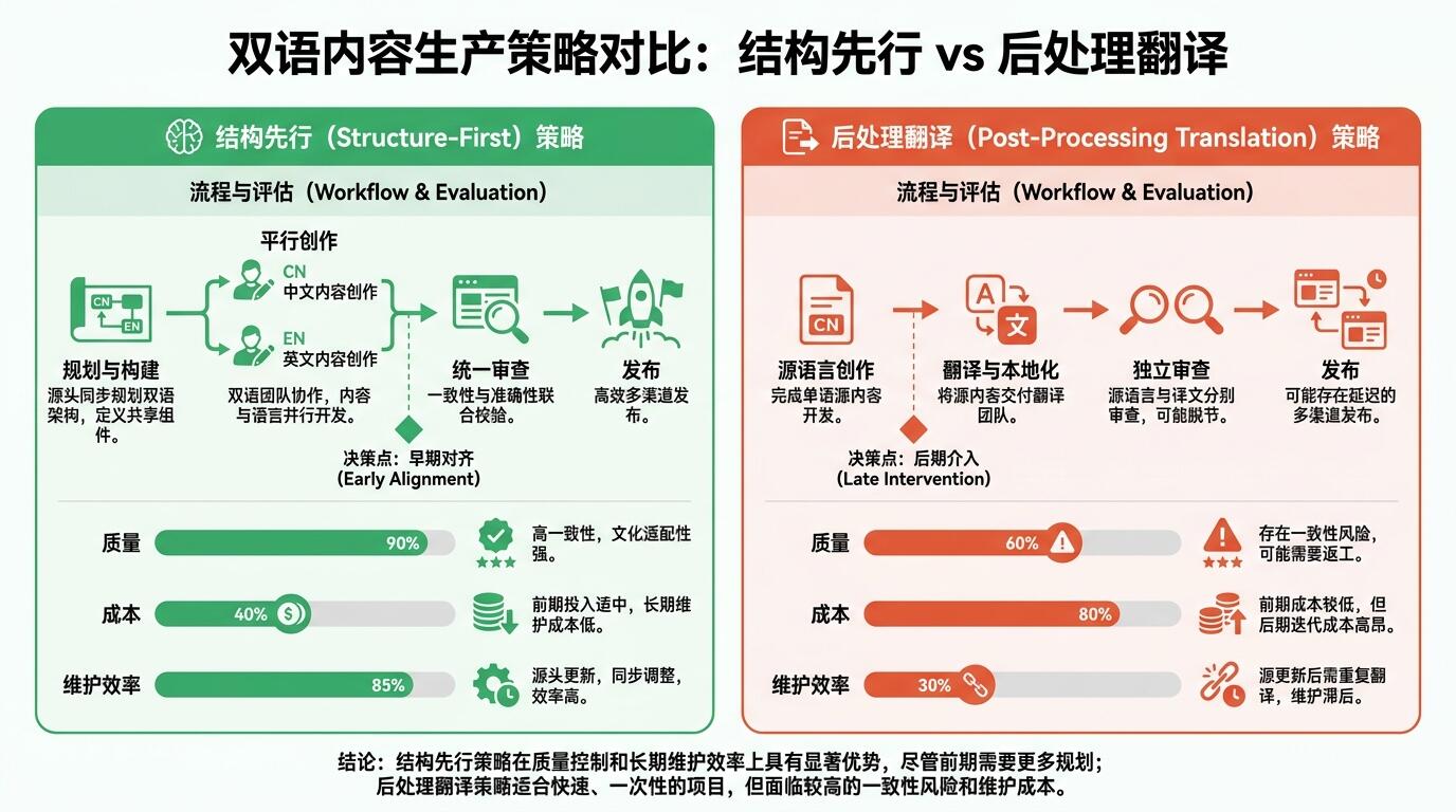 双语出版工程化流程对比图