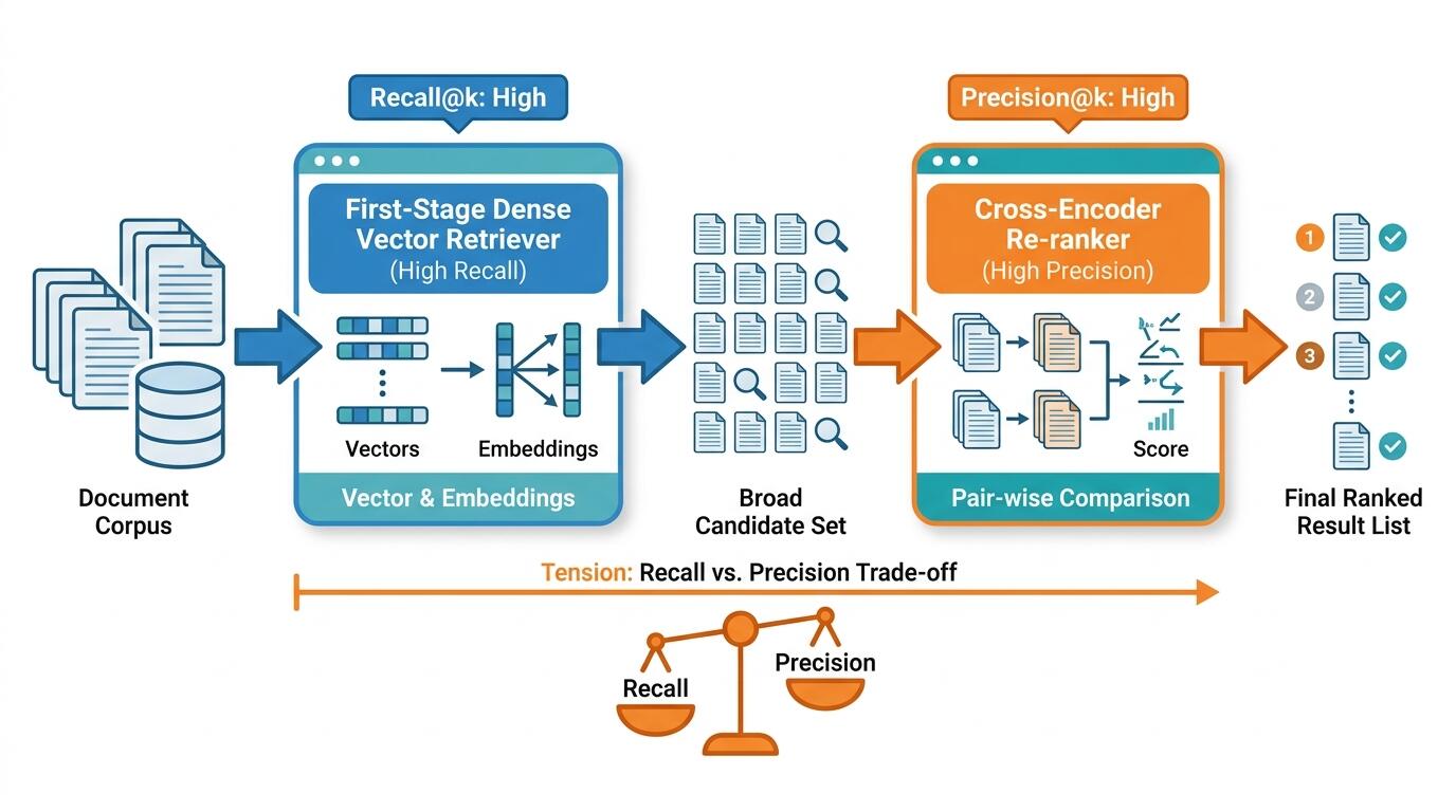 Retrieval pipeline recall and precision tuning in a semantic search system