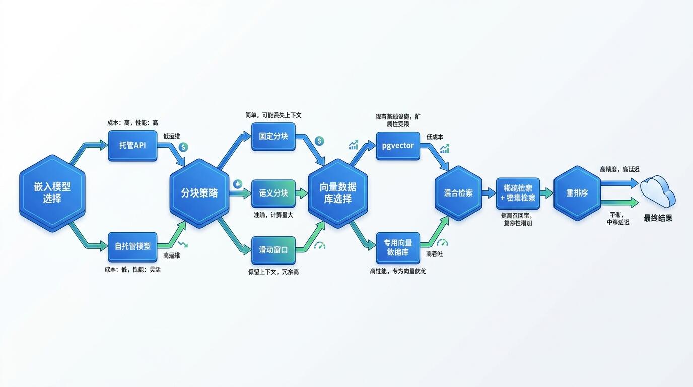 语义搜索系统架构权衡决策路径示意