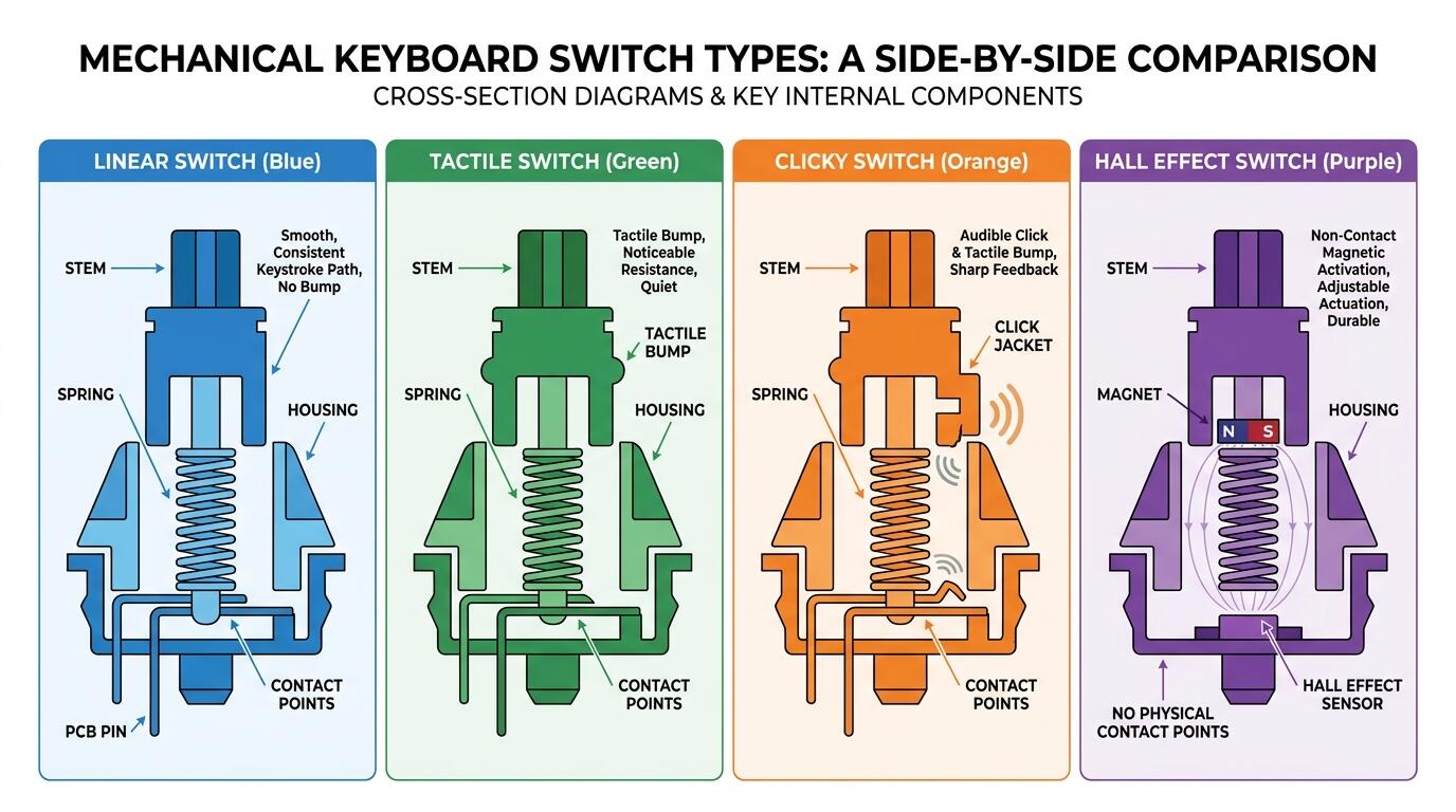Mechanical Keyboard Switch Comparison