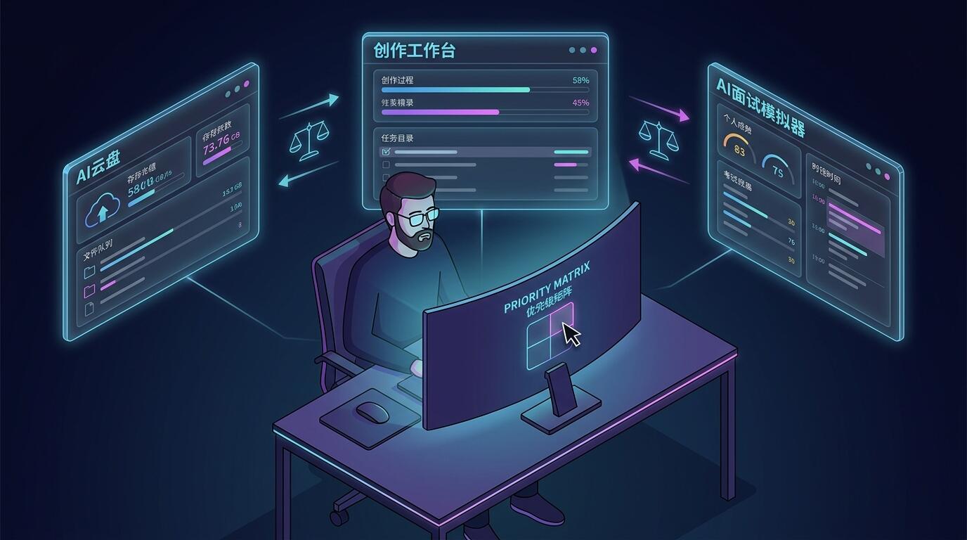 封面图:一人运营三款 AI 产品的季度取舍与优先级决策框架