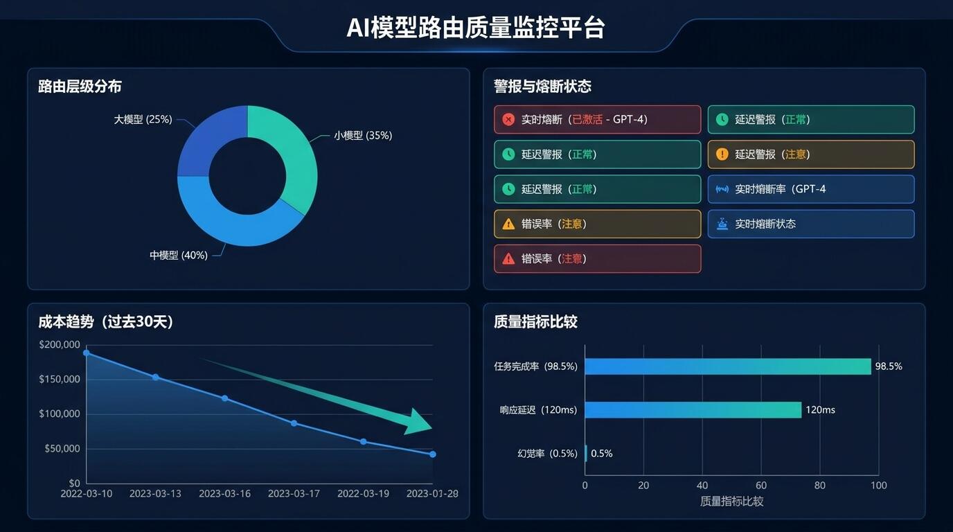 模型路由质量监控示意图