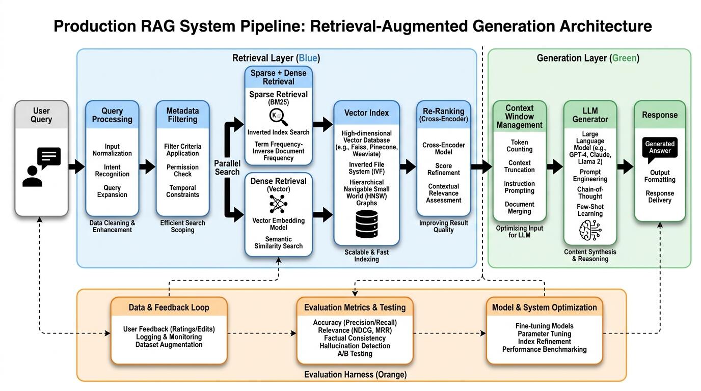 Production RAG Architecture Diagram