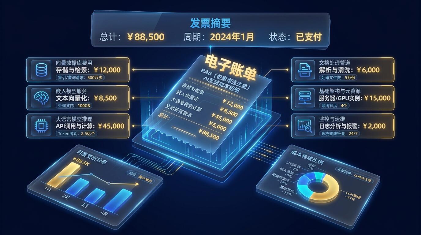 RAG系统真实运营成本拆解:向量数据库、嵌入模型与推理费用的完整账单