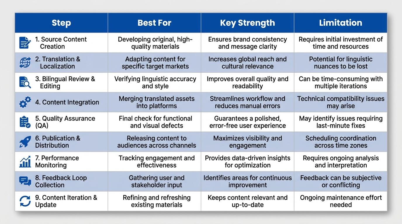 Bilingual Content Pipeline Checklist Summary