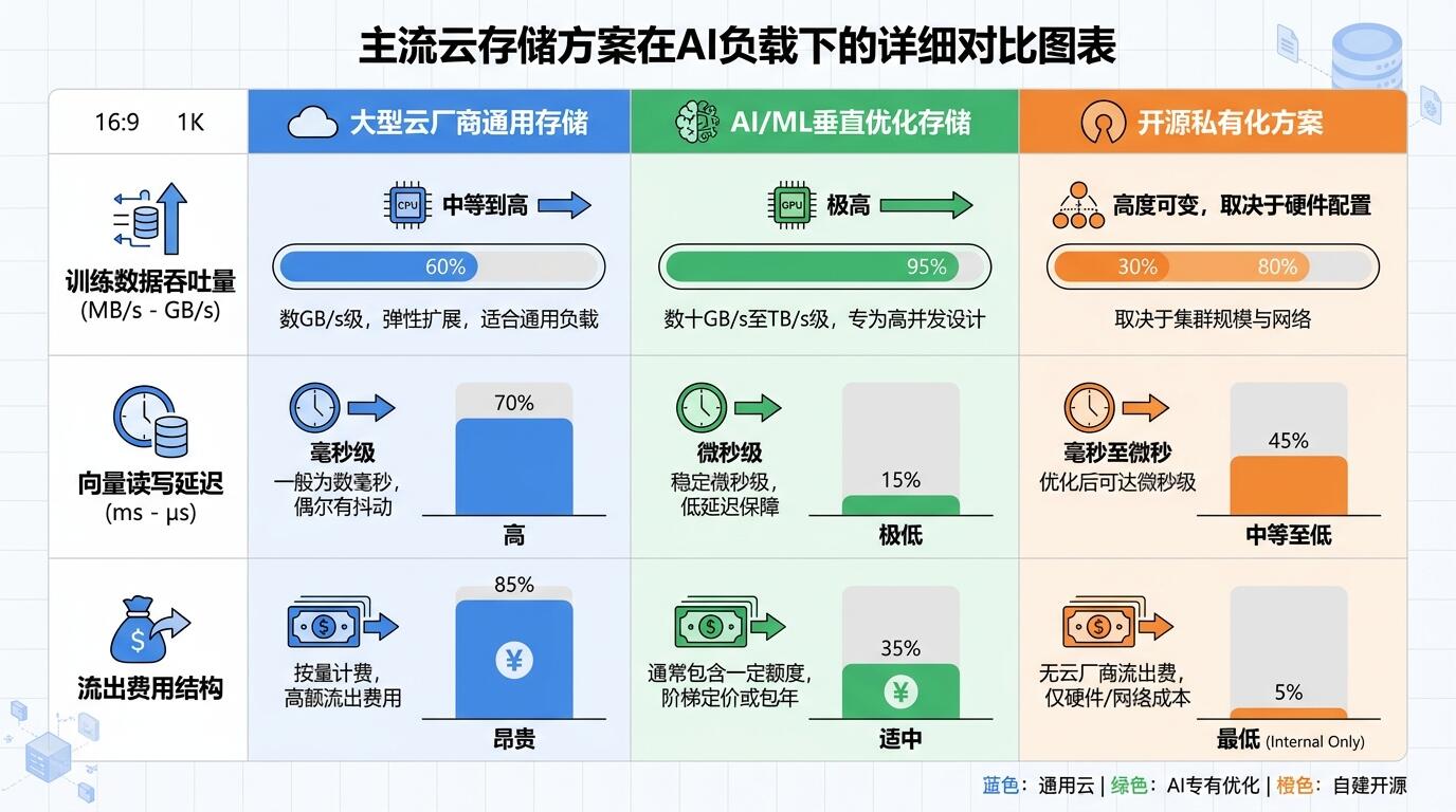 AI云存储方案对比分析图